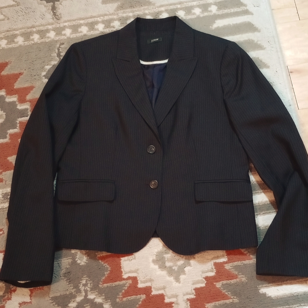 J. Crew Suit Jacket - Navy pinstripe Sz12